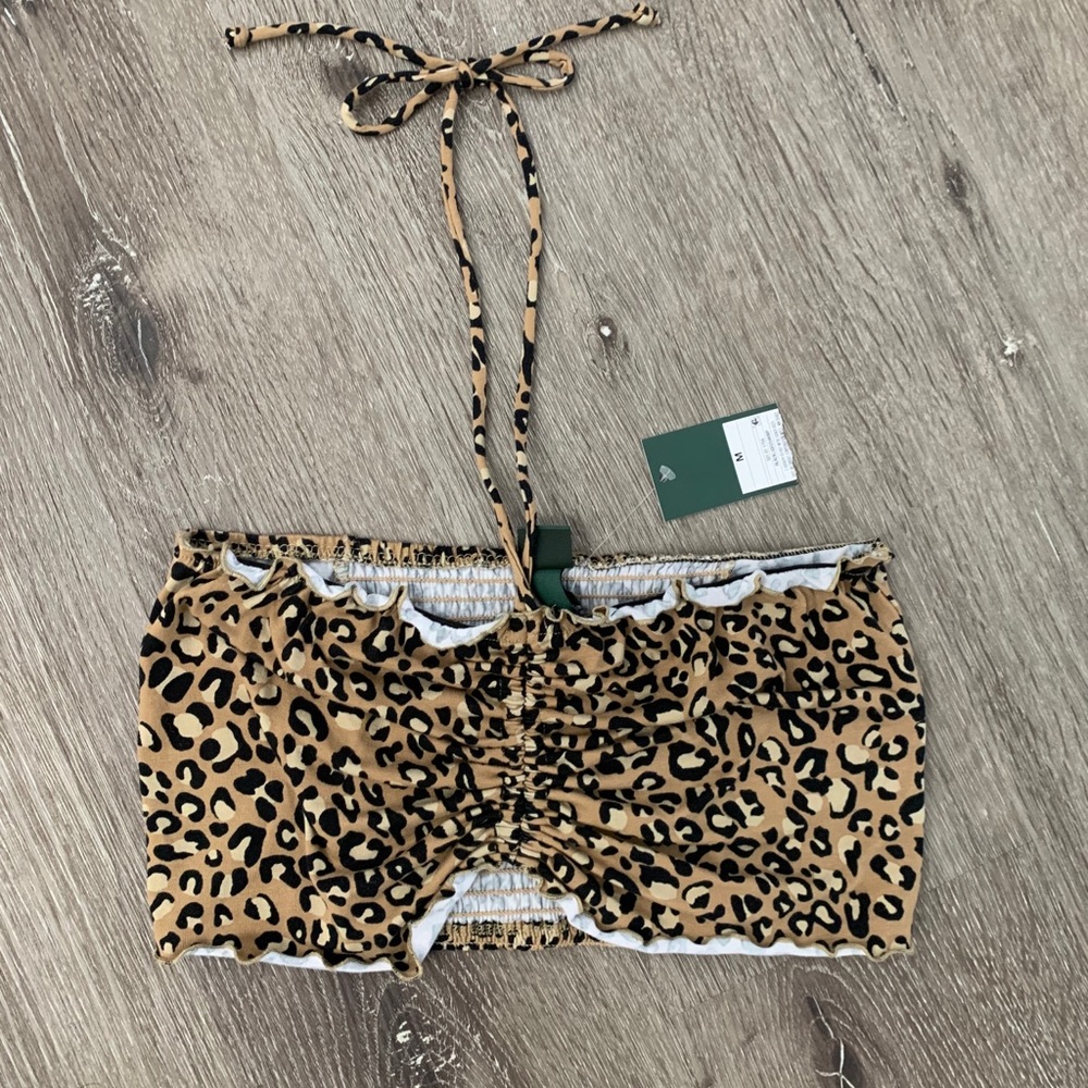 Wild fable cheetah print tube top NWT